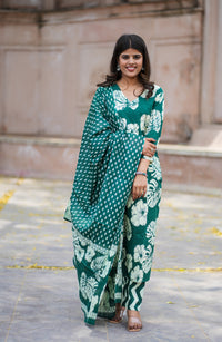 Bahe Kurtiz cotton handblock printed V neck straight Kurta and pant with Dupatta set