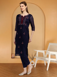 Bahe Kurtiz Pure kota doriya embroidary kurta and pant with dupatta set