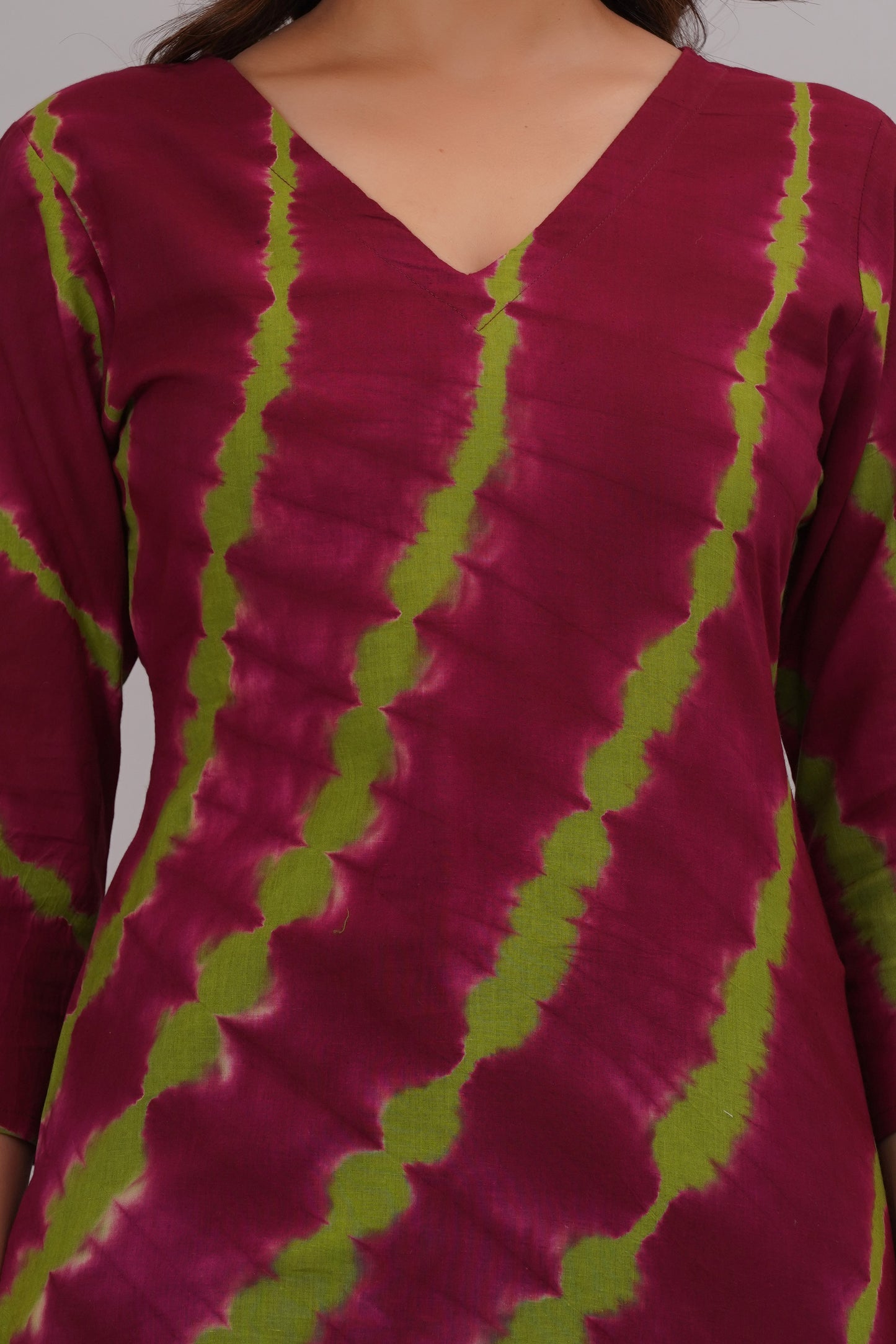 Bahe Kurtiz Pure Cotton tie & die kurta and pant with dupatta set set