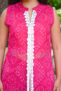 Bahe Kurtiz Pink Banshani Printed Georgette Modern Stylish Co-Ord Set for Women