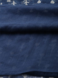 Bahe Kurtiz Pure Kota Doriya Indigo Hand Block Printed Kurta Pant Dupatta Set for Women